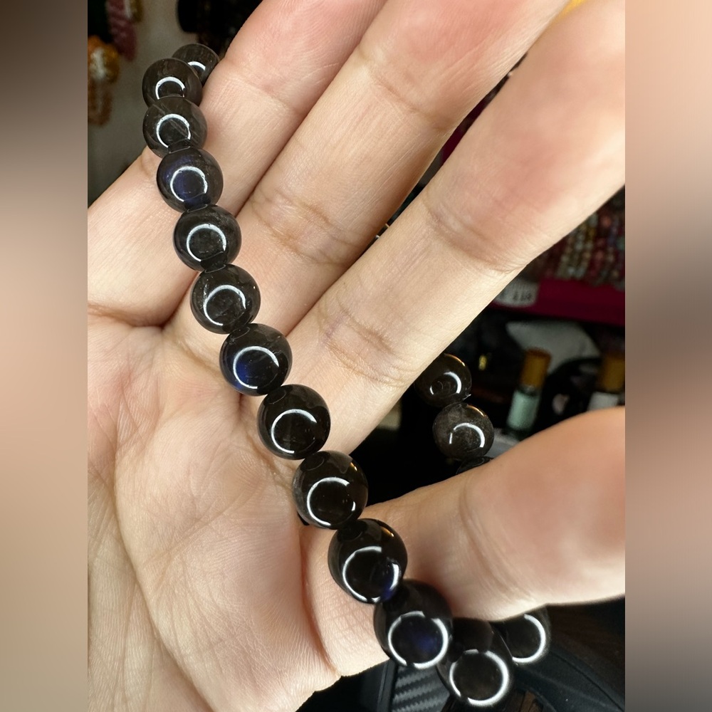 Rare black labradorite bracelet | 8mm - Picture 3 of 3